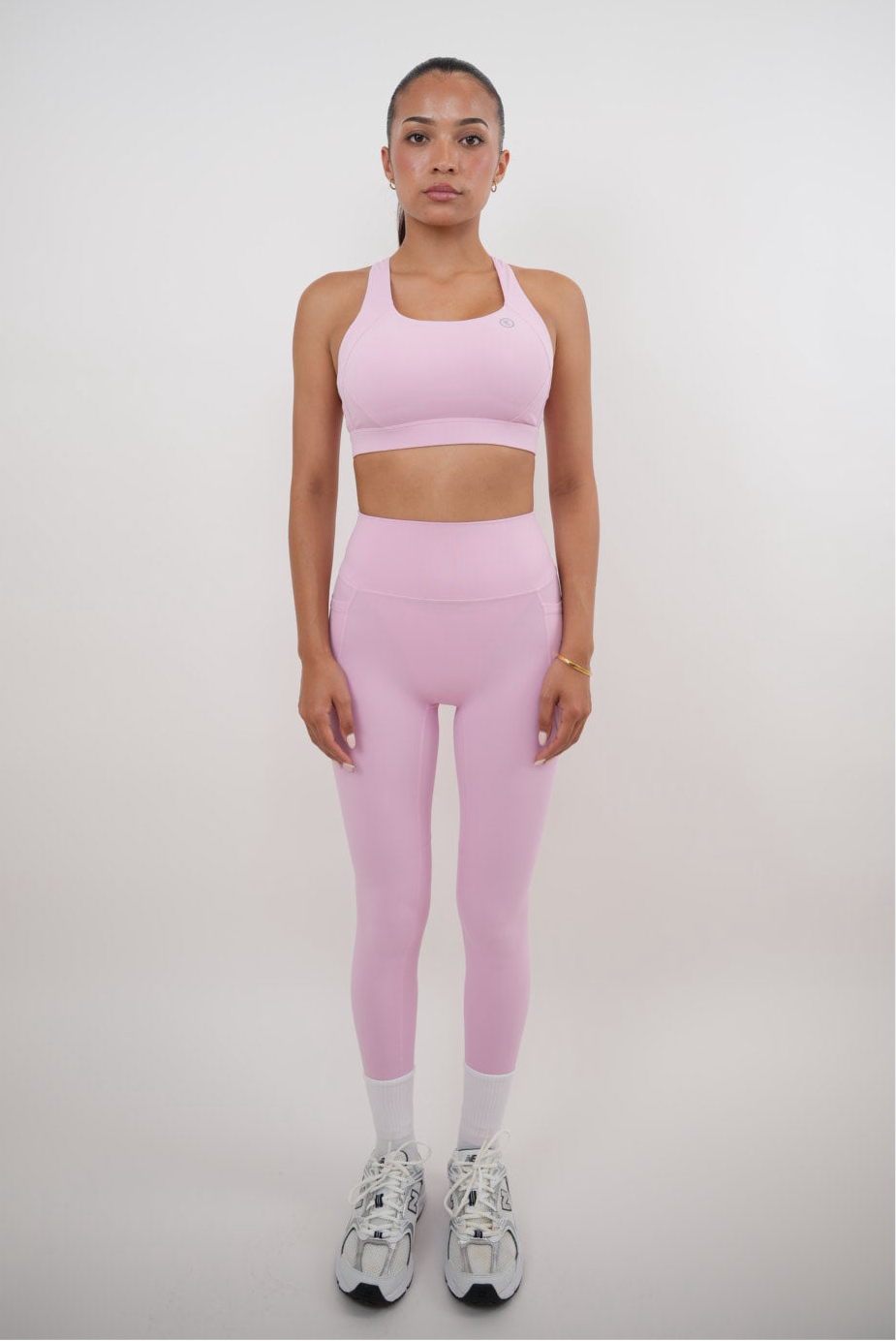 I Am Glowing Pink Blossom Quick Dry Butter Legging - Fitness, Yoga