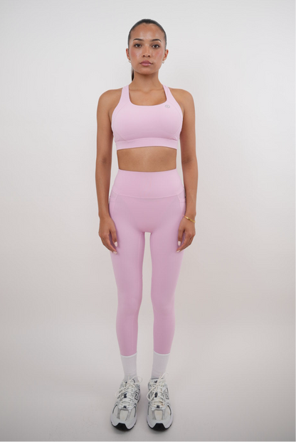 I Am Glowing Pink Blossom Quick Dry Butter Legging - Fitness, Yoga