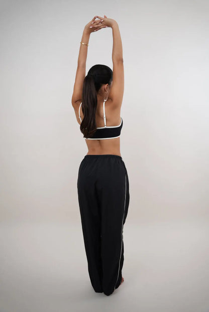 I Accept Change with Grace Black Versatile Relaxed Fit Pant - Fitness, Yoga KIMITH BRAND