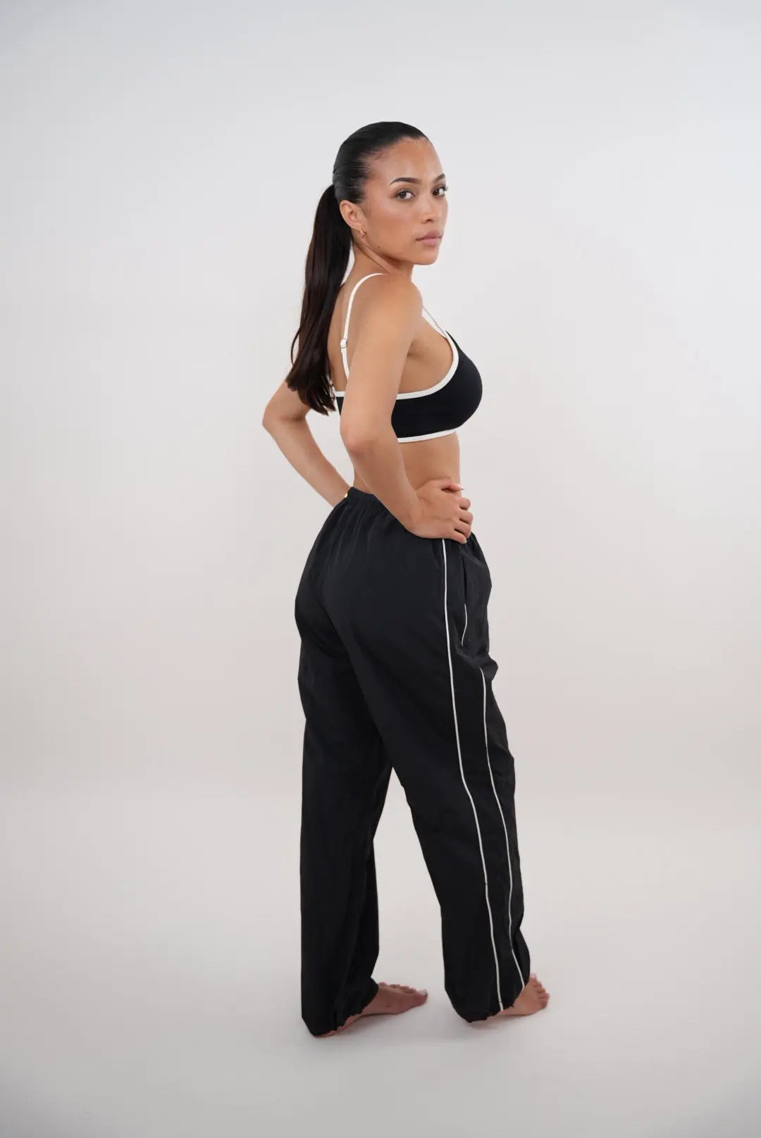 I Accept Change with Grace Black Versatile Relaxed Fit Pant - Fitness, Yoga KIMITH BRAND
