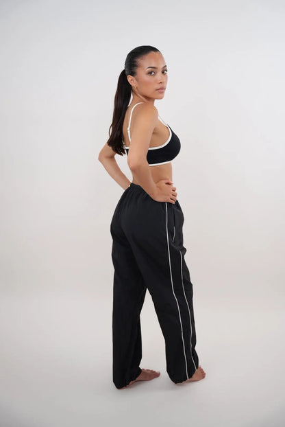 I Accept Change with Grace Black Versatile Relaxed Fit Pant - Fitness, Yoga KIMITH BRAND