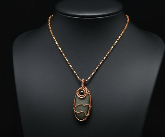 Custom Wire Wrapped Shungite Necklace