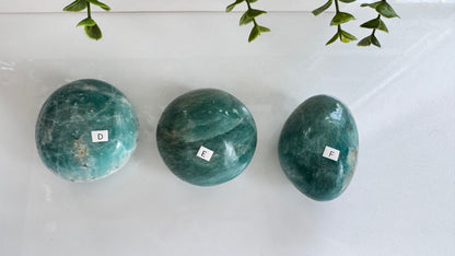 Amazonite Palm Stone for Truth and Harmony XL