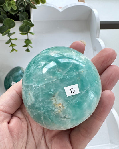 Amazonite Palm Stone for Truth and Harmony XL