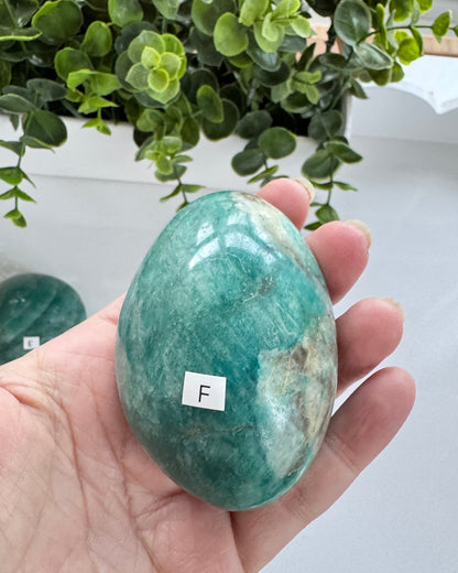 Amazonite Palm Stone for Truth and Harmony XL