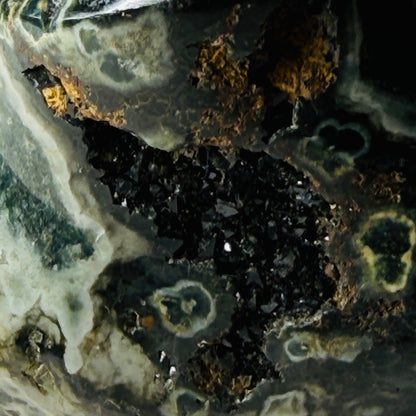 Mystery Jasper Flame Carving – Handpicked Polished Statement Piece (No Sub-Variety Selection)