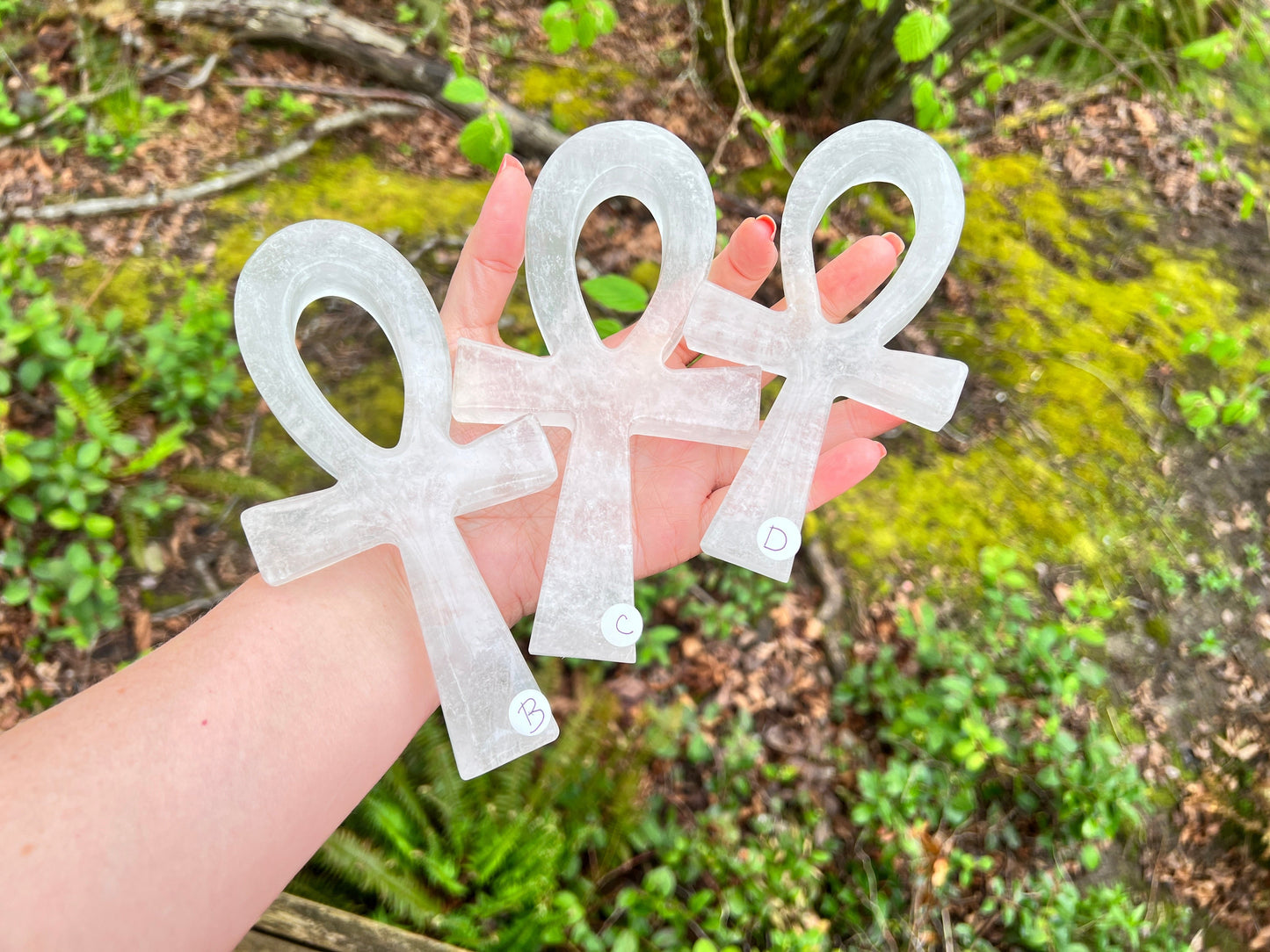 Clear Quartz Ankh Cross 6"