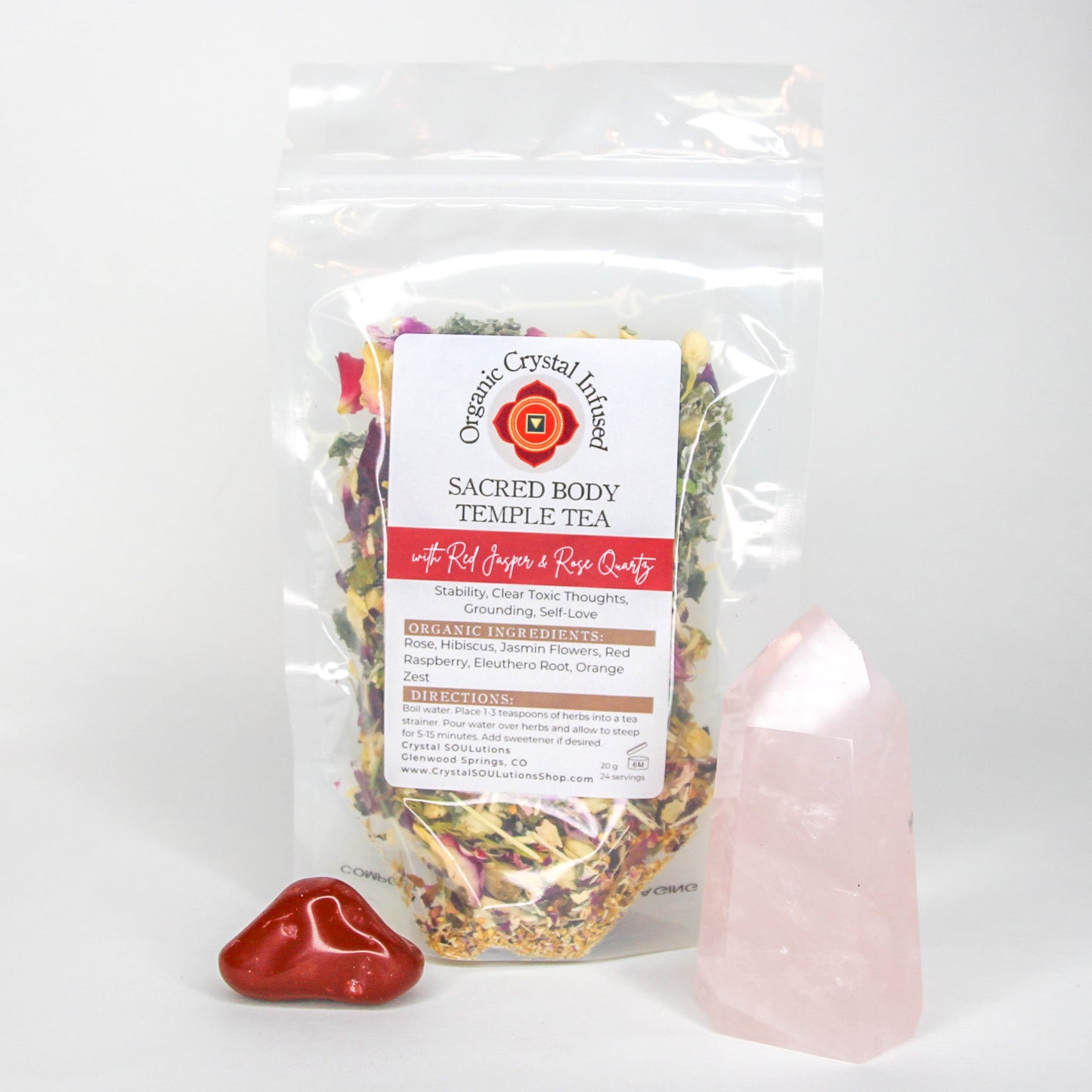 Sacred Body Temple Tea - Organic Crystal Infused