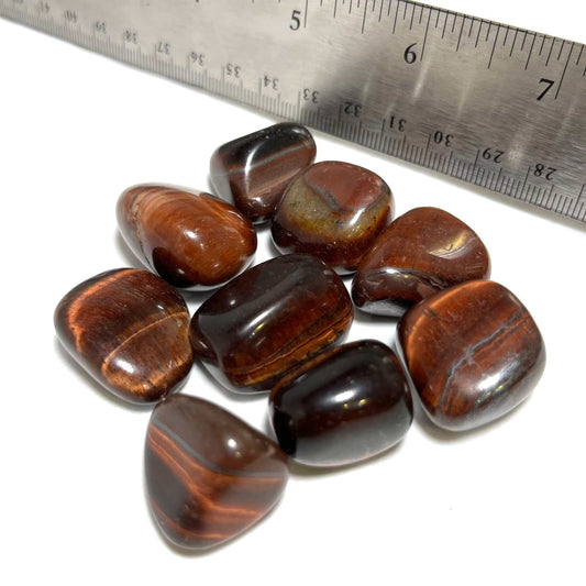 Red Tiger Eye Tumbled Pocket Stone