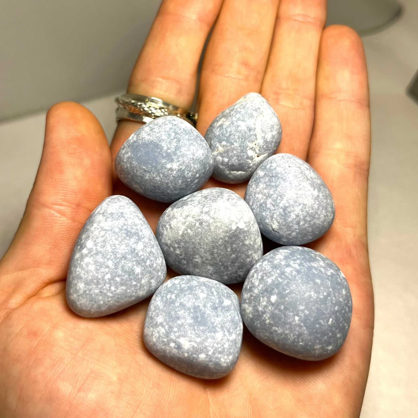 Angelite Tumbled Pocket Stone