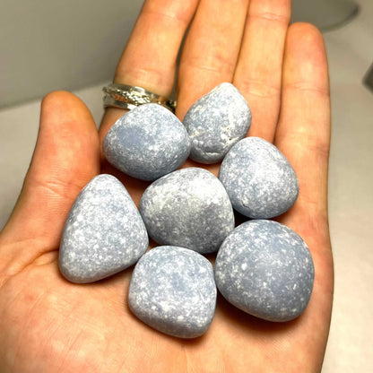 Angelite Tumbled Pocket Stone