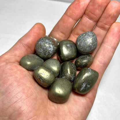 Pyrite Tumbled Stone
