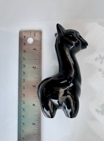 Large Obsidian Llama Alpaca, 4 Inch, Choose Your Favorite