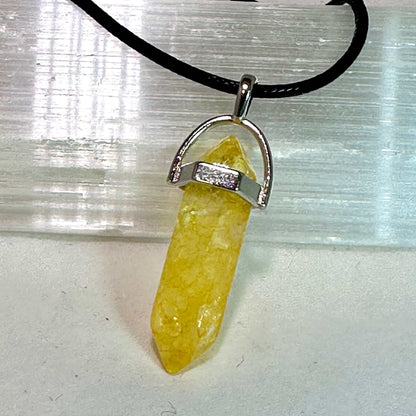 Citrine Bullet Point Necklace