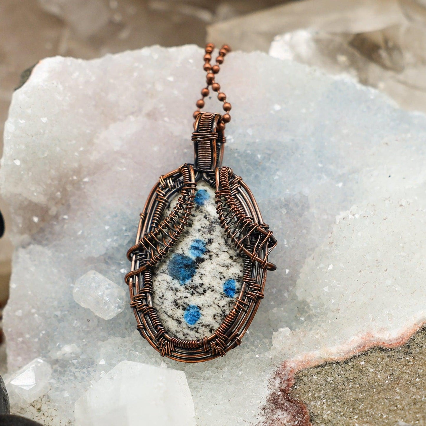 K2 Jasper Wire Wrap Crystal Pendant #2