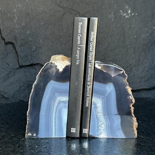 Natural Agate Crystal Bookends