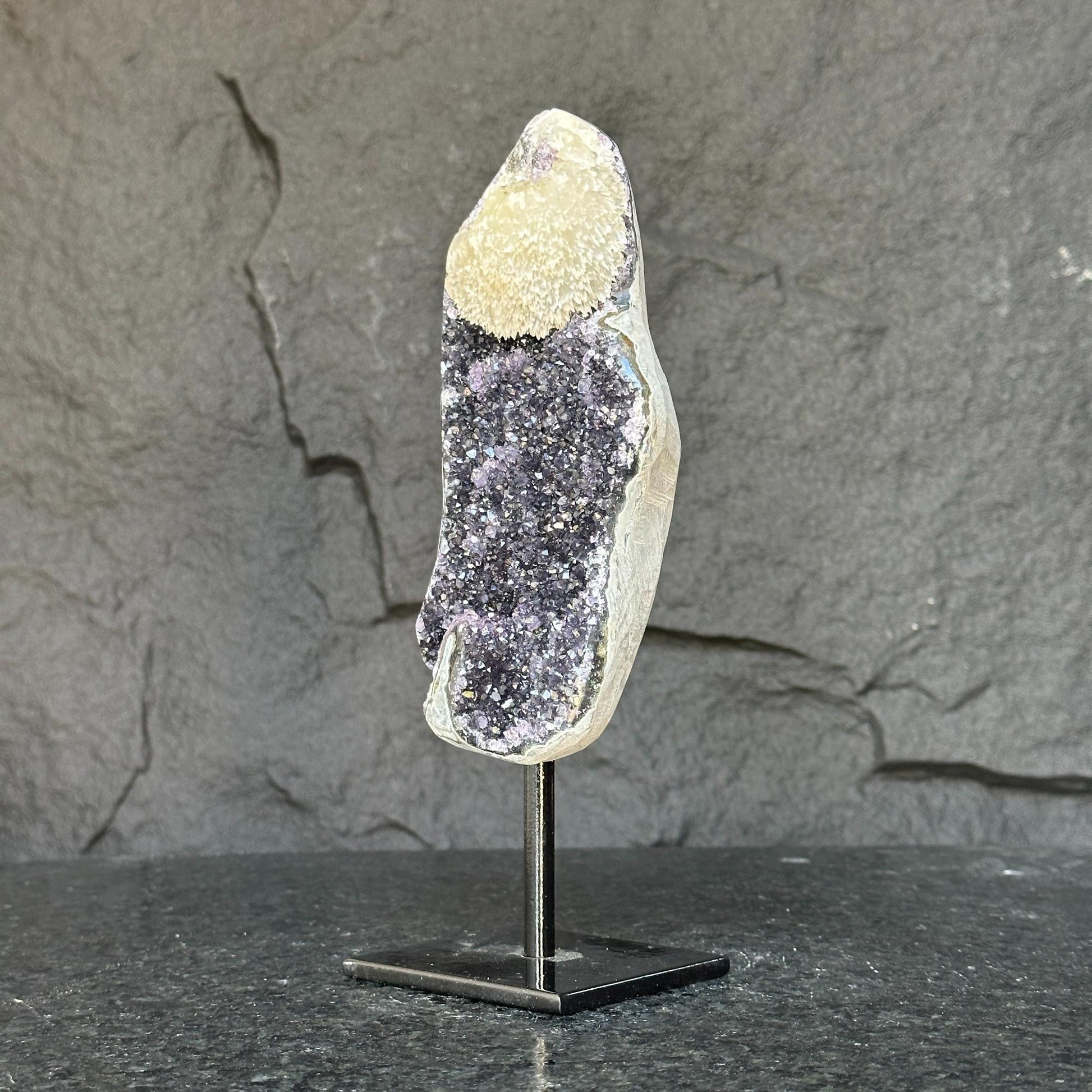 Natural amethyst geode galaxy crystal