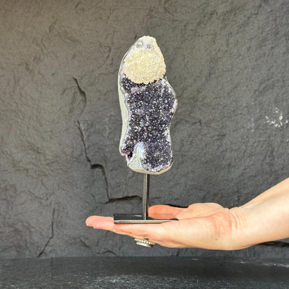 Natural amethyst geode galaxy crystal