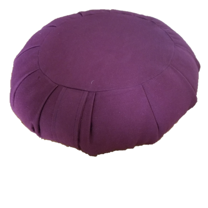Burgundy meditation cushion on a white background