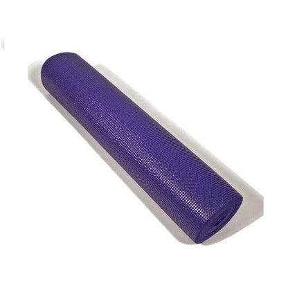 Purple yoga mat on a white background