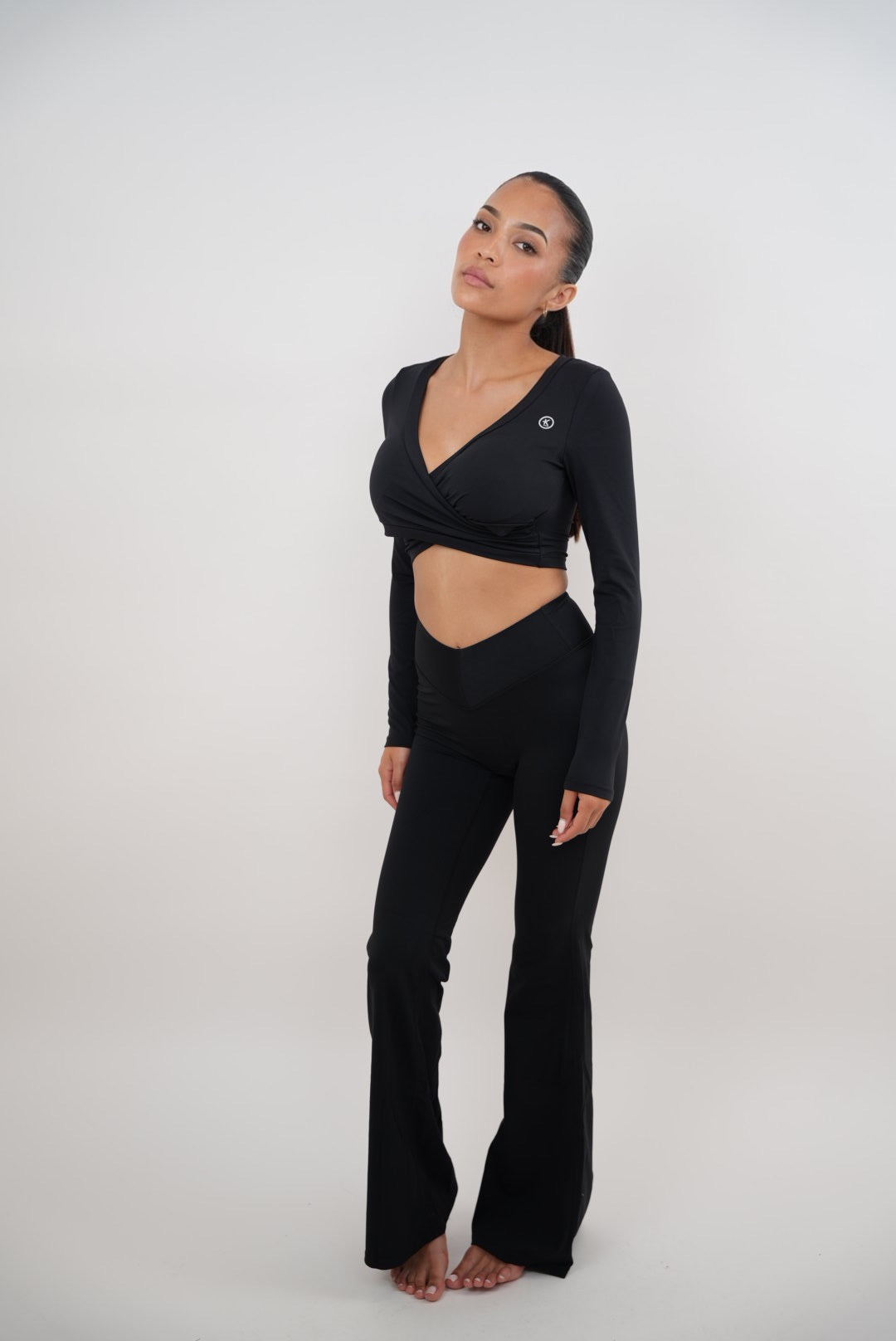 I Am Present Black Elegant Top - Fitness, Yoga