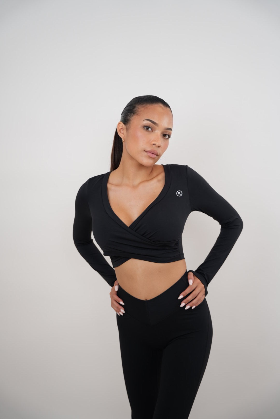 I Am Present Black Elegant Top - Fitness, Yoga