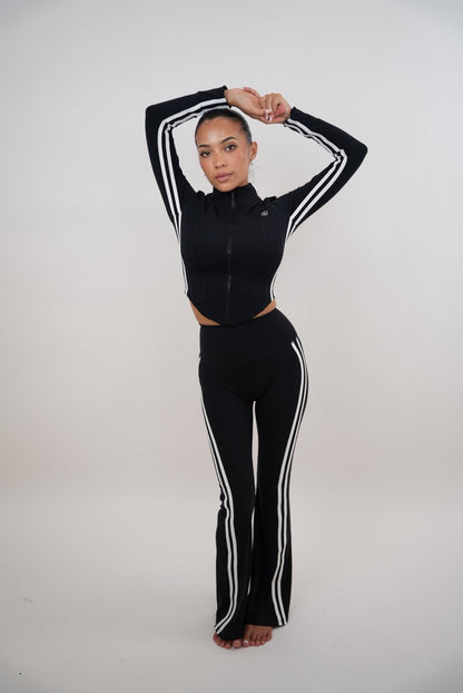 I Am Motivated Black Flare Pant - Fitness, Yoga