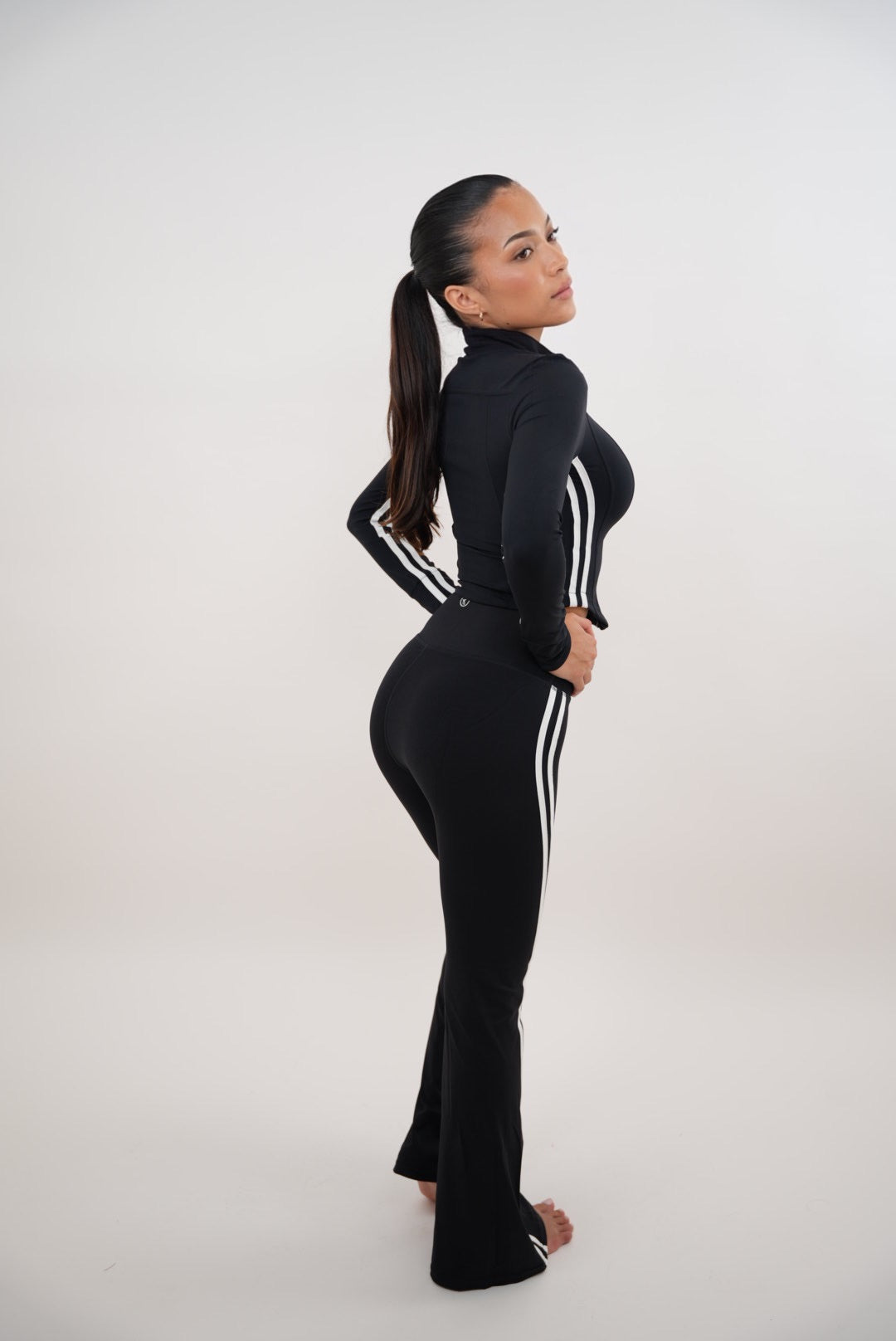 I Am Motivated Black Flare Pant - Fitness, Yoga