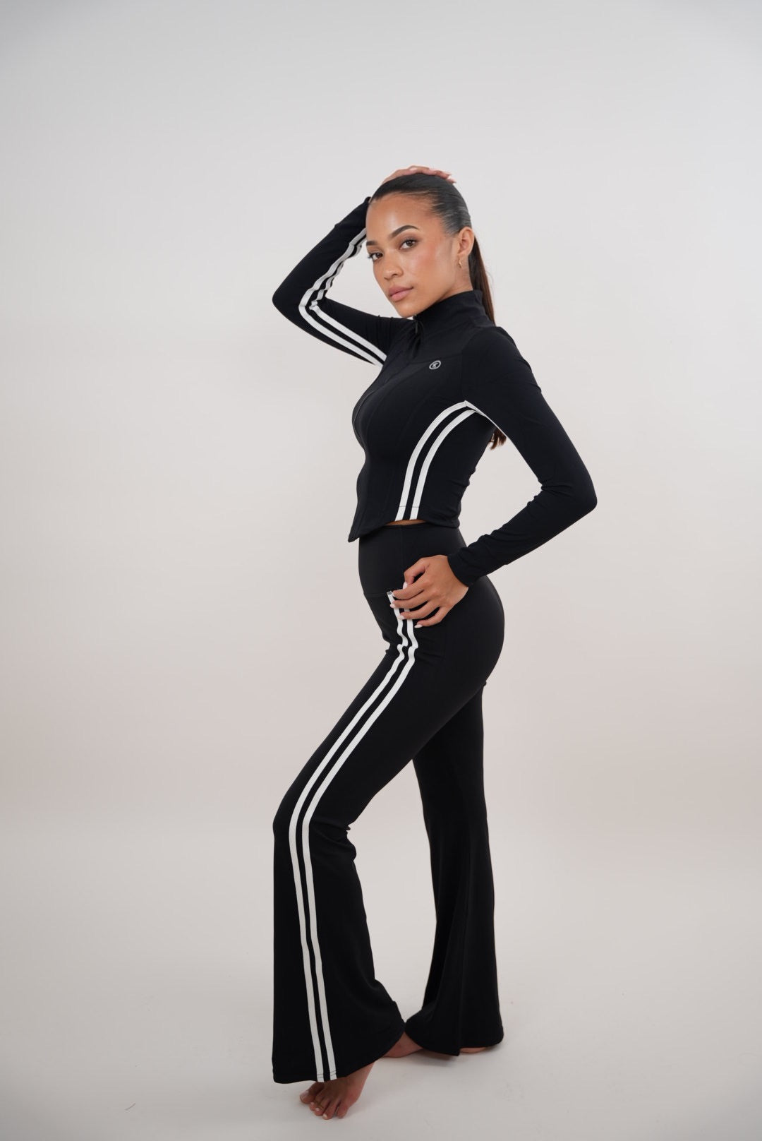 I Am Motivated Black Flare Pant - Fitness, Yoga
