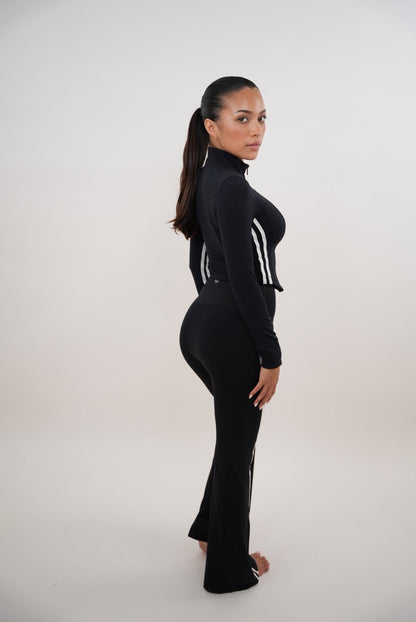 I Am Motivated Black Flare Pant - Fitness, Yoga