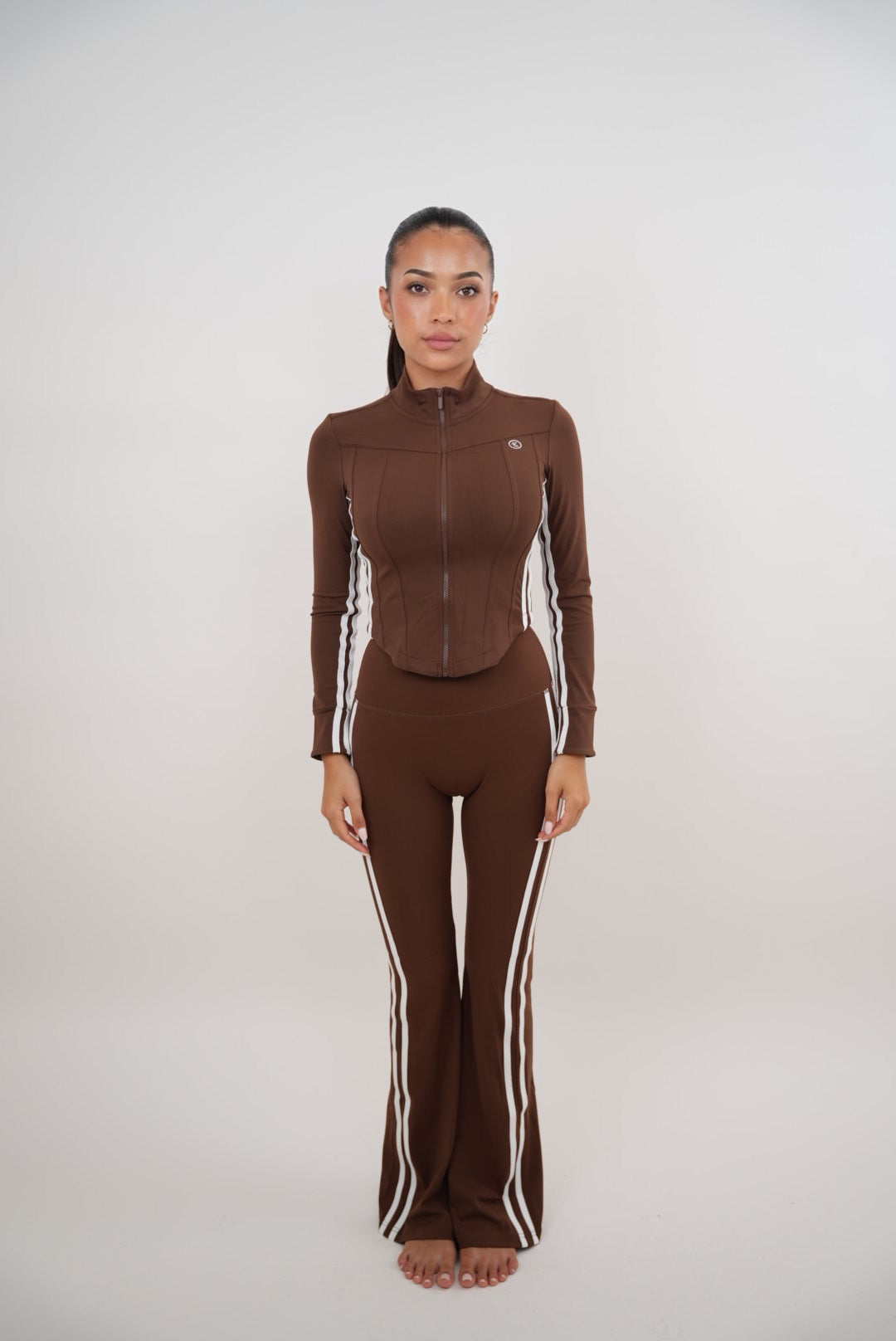 I Am Motivated Brown Flare Pant - Fitness, Yoga