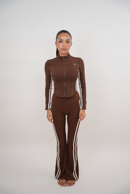 I Am Motivated Brown Flare Pant - Fitness, Yoga