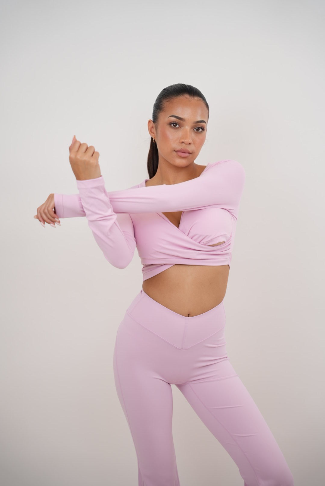 I Am Present Pink Elegant Top - Fitness, Yoga