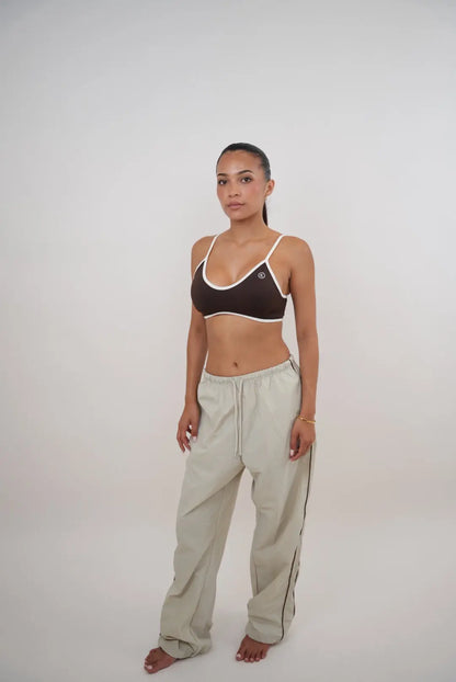 I Accept Change with Grace Beige Versatile Relaxed Fit Pant - Fitness, Yoga KIMITH BRAND