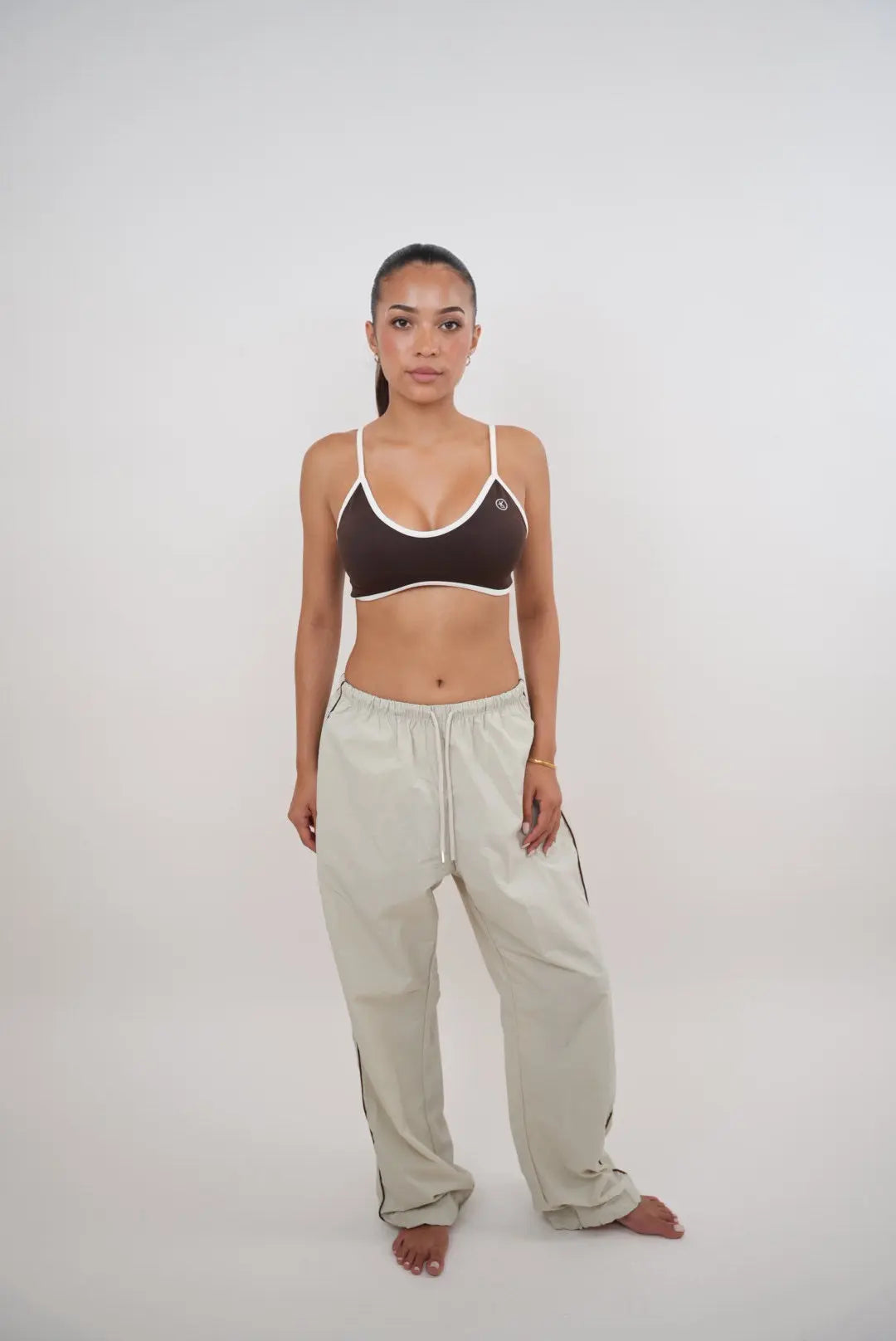 I Accept Change with Grace Beige Versatile Relaxed Fit Pant - Fitness, Yoga KIMITH BRAND
