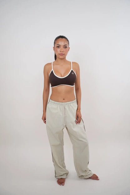 I Accept Change with Grace Beige Versatile Relaxed Fit Pant - Fitness, Yoga KIMITH BRAND