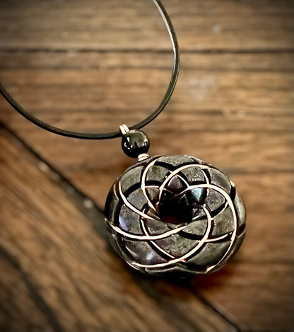 Torus Pendant-Shungite orgonite Rodin coil necklace