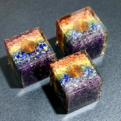 Resin chakra cube