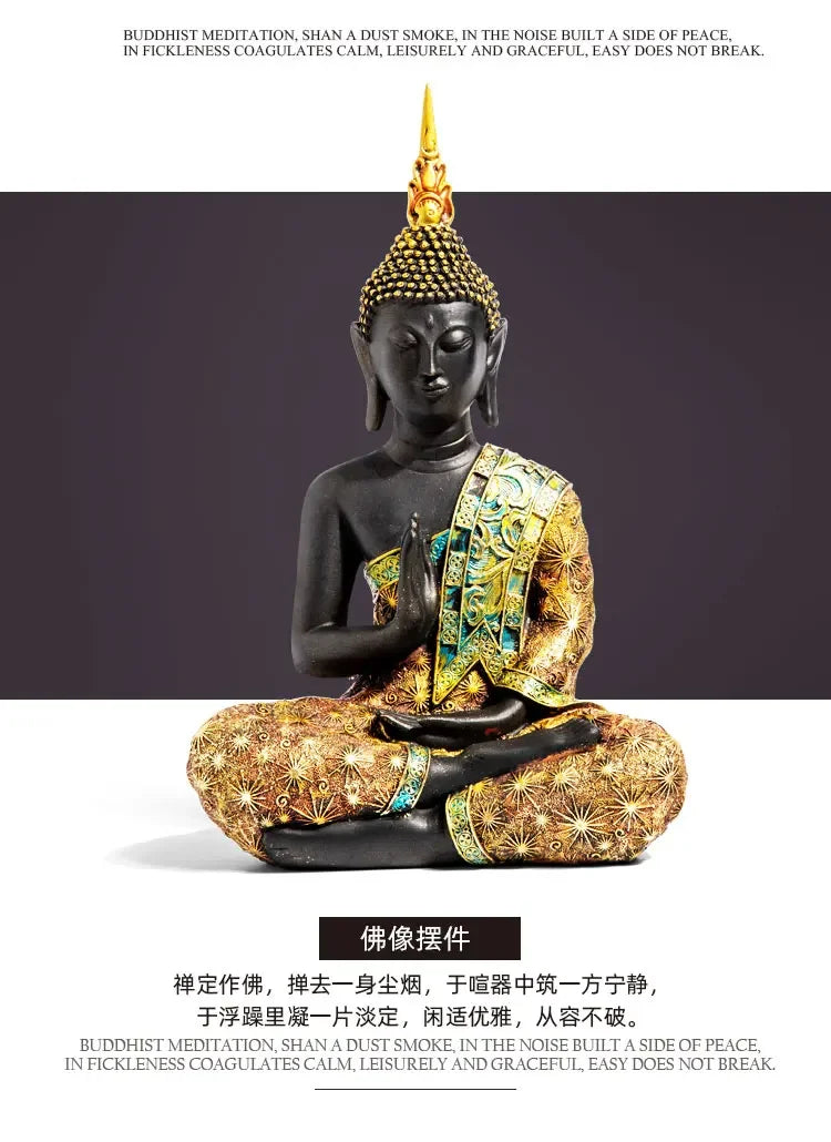 Large Handmade Green Buddha Statue - Meditation, Yoga Studio, Home Decor