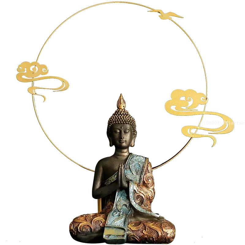 Large Handmade Green Buddha Statue - Meditation, Yoga Studio, Home Decor