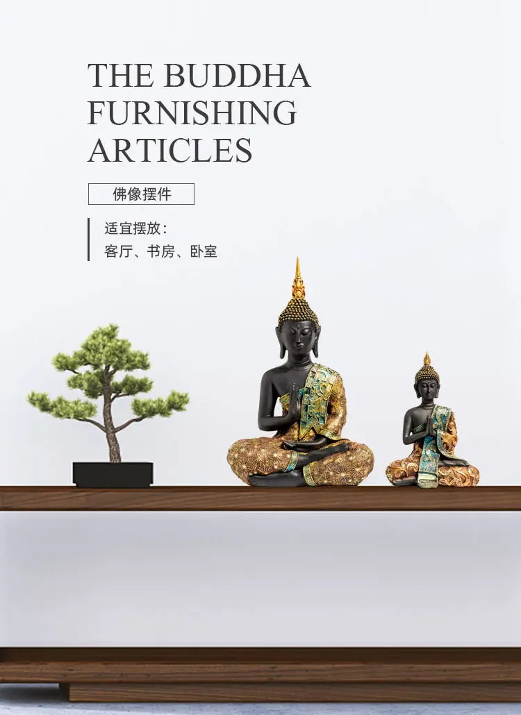 Large Handmade Green Buddha Statue - Meditation, Yoga Studio, Home Decor