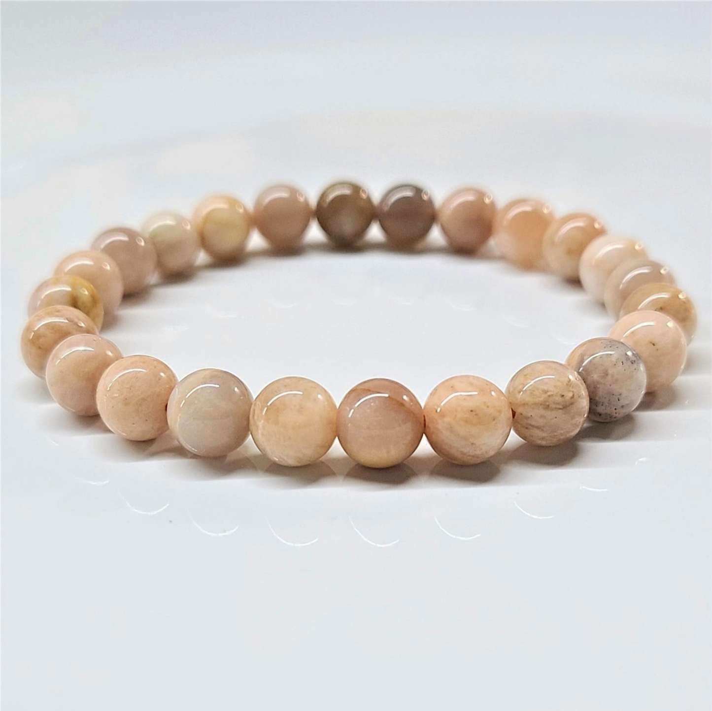 Moonstone Round Bead Bracelet - Traveler's Blessing