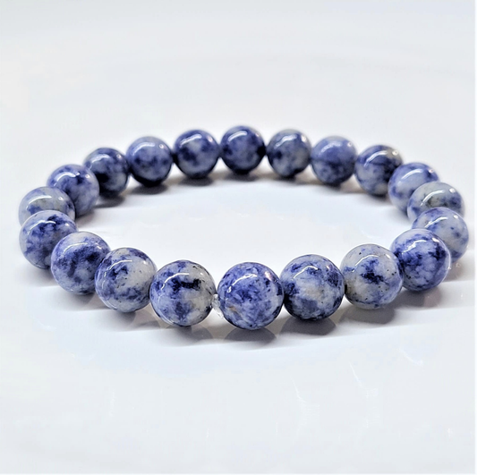 Sodalite Round Bead Bracelet - Eliminates Confusion