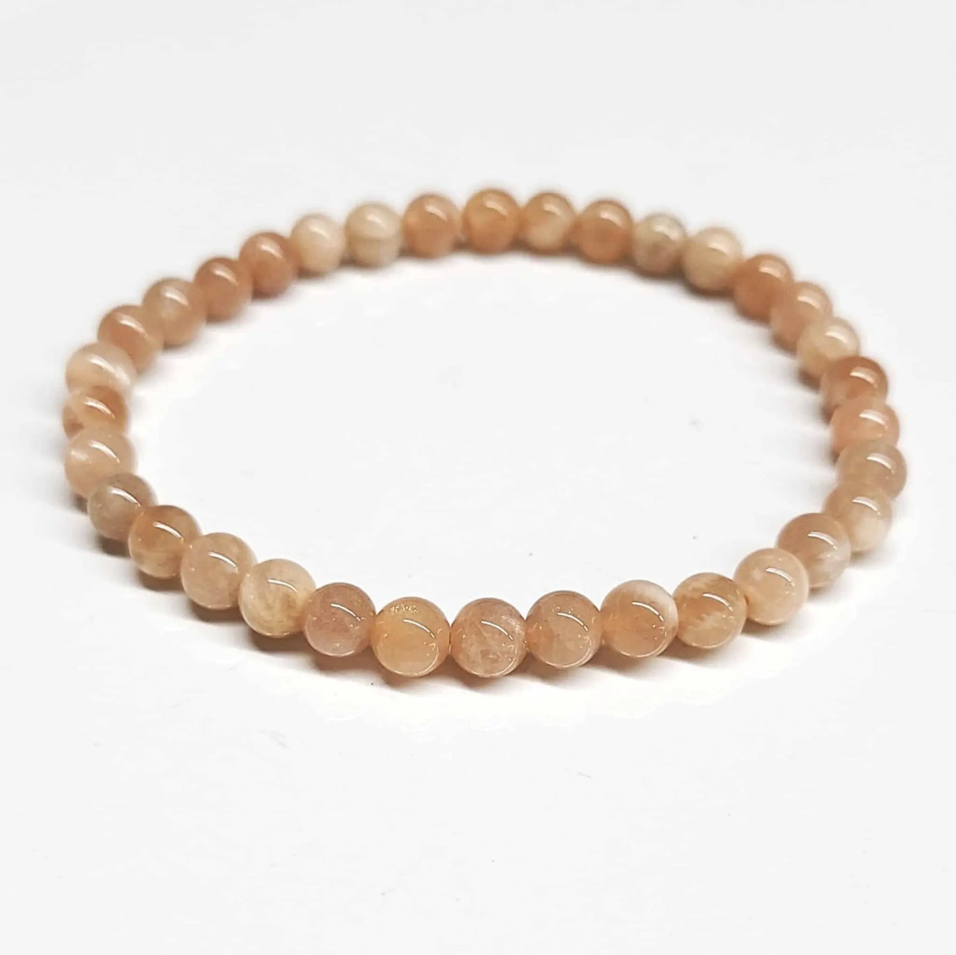 Sunstone Round Bead Bracelet - Optimistic Energy Sacred Crystals