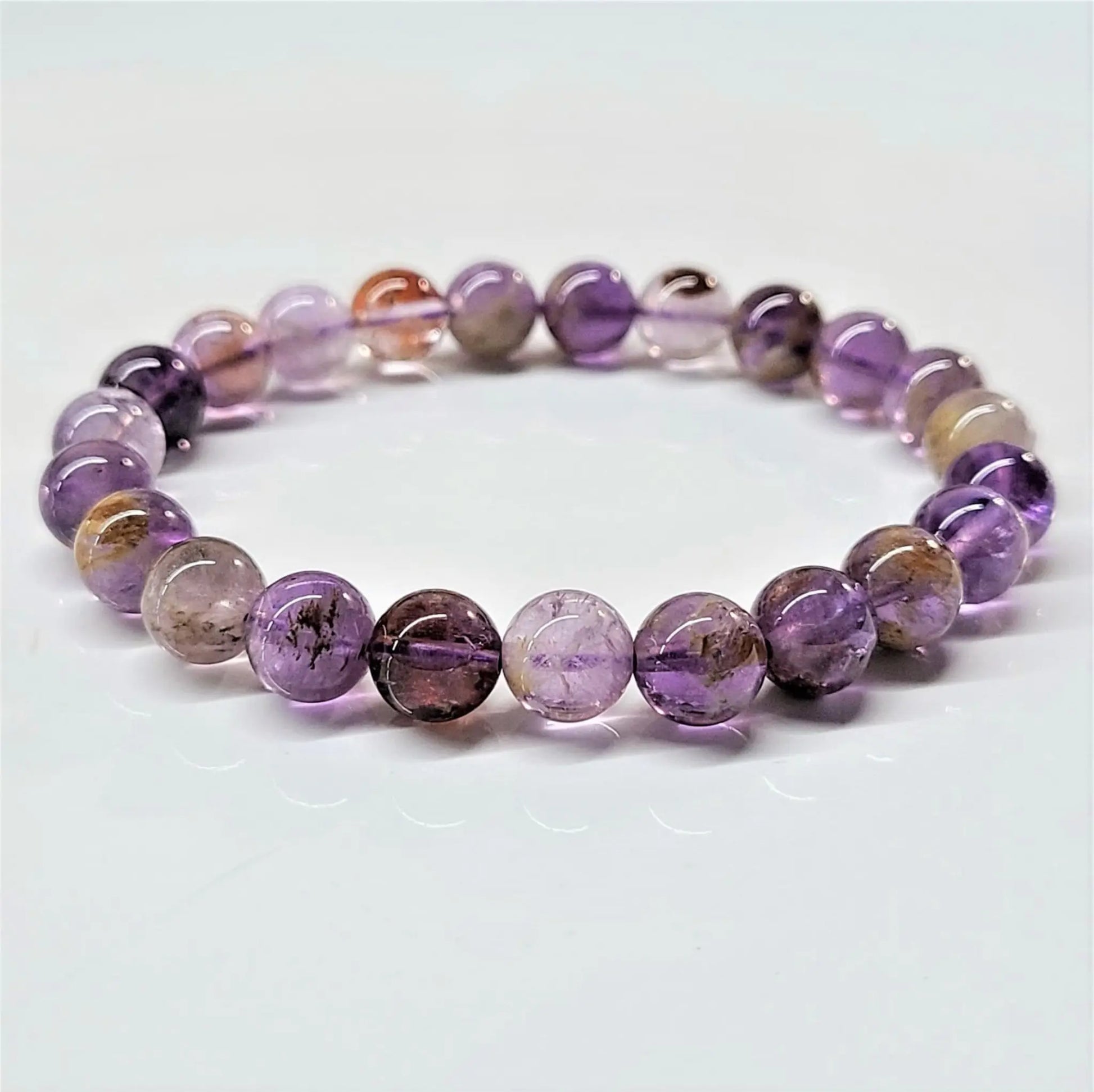 Super 7 Round Bead Bracelet - Spiritual Expansion Sacred Crystals
