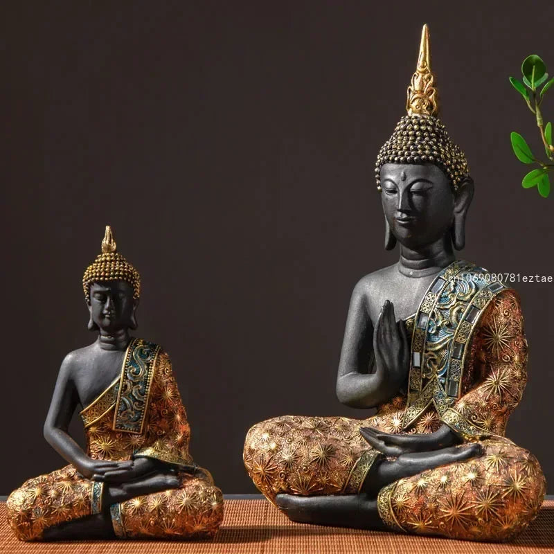 Large Handmade Green Buddha Statue - Meditation, Yoga Studio, Home Decor