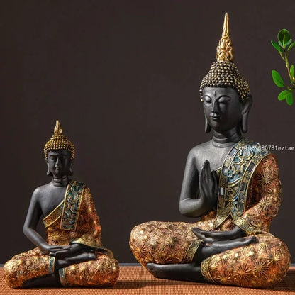Large Handmade Green Buddha Statue - Meditation, Yoga Studio, Home Decor