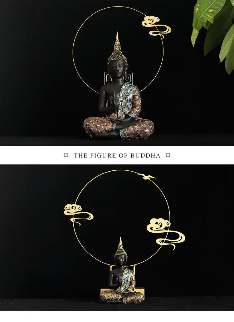 Large Handmade Green Buddha Statue - Meditation, Yoga Studio, Home Decor