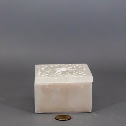 Selenite "Forest Fairy" Jewelry Box