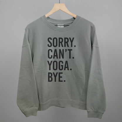 Sorry Can't Yoga Bye shirt